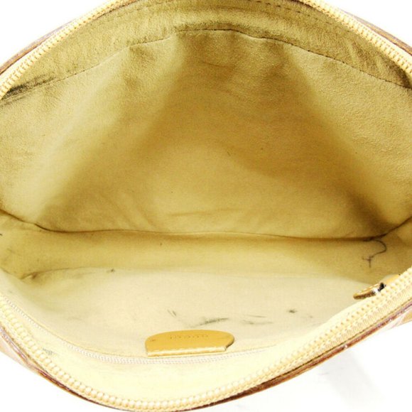 Authentic GUCCI clutch bag GG pattern beige canvas leather - Picture 5 of 7